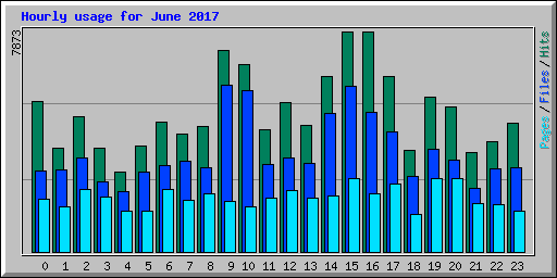 Hourly usage for June 2017